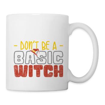 Don t Be Basic Witch Funny Halloween Tee - Mug blanc - blanc - Droite
