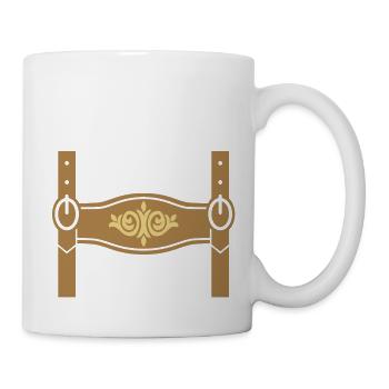 Pantalon en cuir, bébé - Mug blanc - blanc - Droite