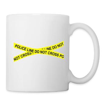 Police line do not cross - Tasse - Weiß - Rechts