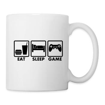 Eat sleep game pour geek. - Mug blanc - blanc - Droite