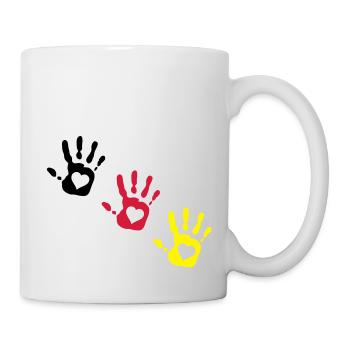 Deutsch Händen Herzen 3c 3c diag - Tasse - Weiß - Rechts