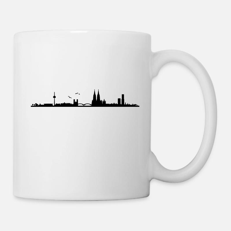 Skyline Köln Panorama - Tasse - Weiß