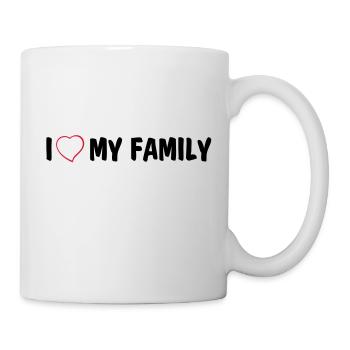 I love my family - Tasse - Weiß - Rechts
