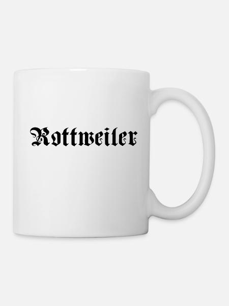 Rotweiler Schrift - Tasse - Weiß