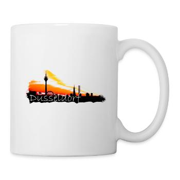 Düsseldorf Stadt Skyline - Tasse - Weiß - Rechts