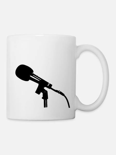 mikrofon - Tasse - Weiß