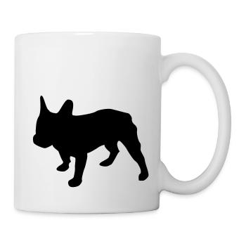 Bulldogge - Tasse - Weiß - Rechts