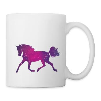 Silhouette de cheval Galaxy Space Universe - Mug blanc - blanc - Droite