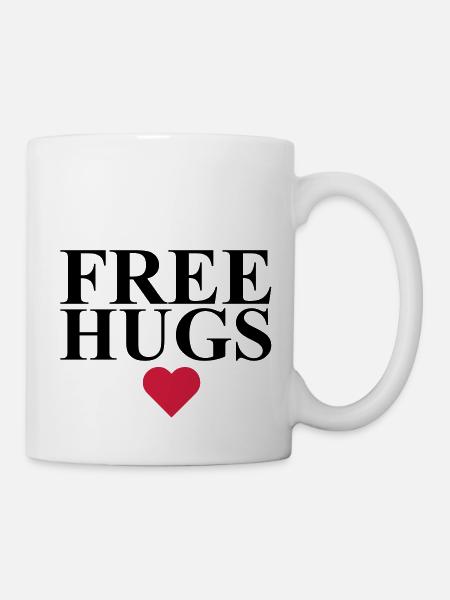 Free Hugs - Tasse - Weiß