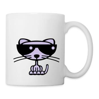 Cool Cat (couleur) - Mug blanc - blanc - Droite