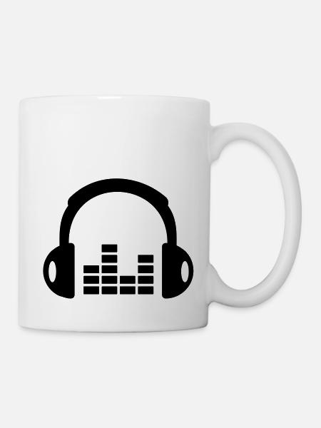 Kopfhörer - Tasse - Weiß