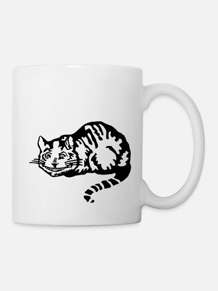 Cheshire Katze - Tasse - Weiß