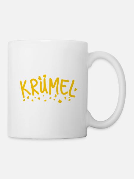 Kosename Krümel Schriftzug Baby Geschenk - Tasse - Weiß