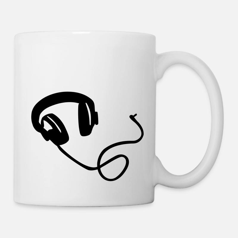 Kopfhörer - Tasse - Weiß