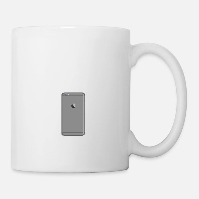 Téléphone portable Numéro de téléphone portable gris - Mug blanc - blanc