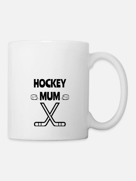Hockey Mum Schläger Eishockey - Tasse - Weiß