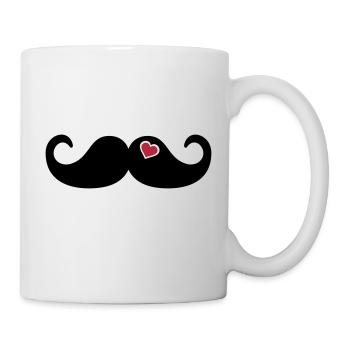 Mustache Bart - Tasse - Weiß - Rechts
