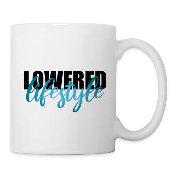 Lowered Lifestyle Tuning - schwarz türkis - Tasse - Weiß - Rechts