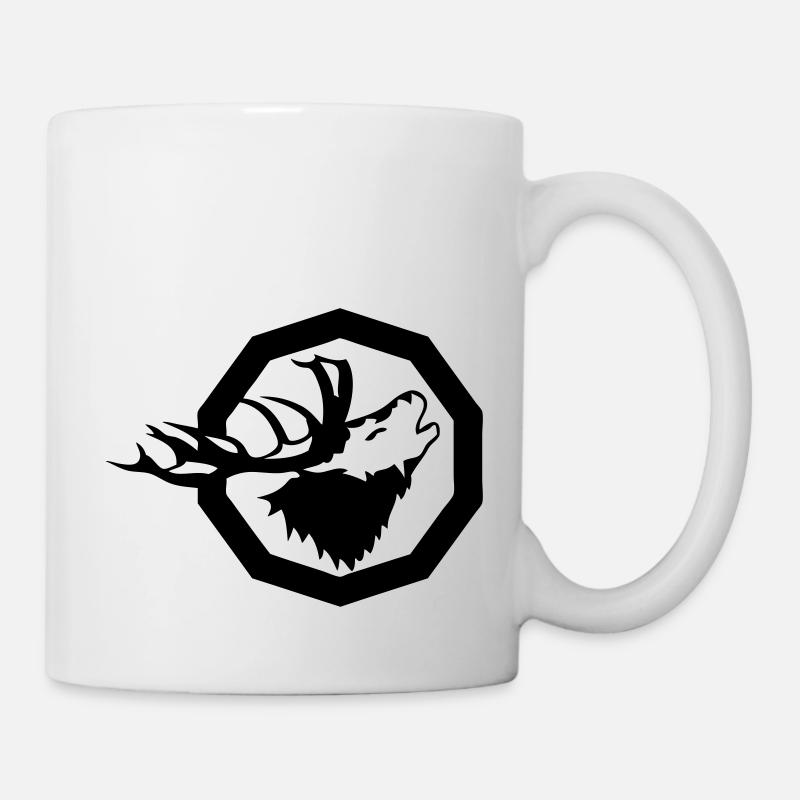 cerf logo chasse - Mug blanc - blanc