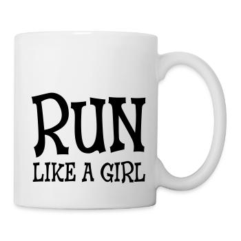 Run Like A Girl - Tasse - Weiß - Rechts