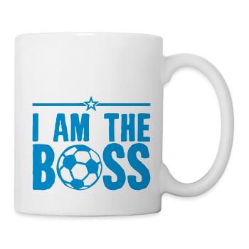 football citation i am the boss humor - Mug - white - Right