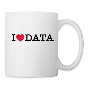 Daten I Love - Tasse - Weiß - Rechts