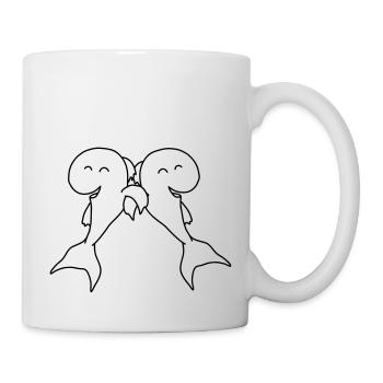 Happy Fish Friends - Mug blanc - blanc - Droite