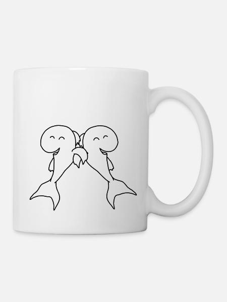 Happy Fish Friends - Tasse - Weiß