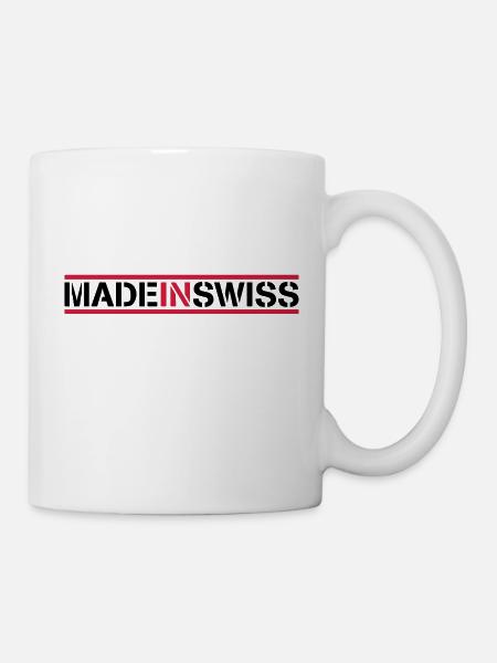 Made In Swiss Logo Design - Tasse - Weiß