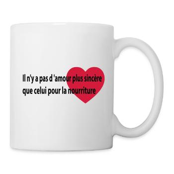 amour sincere nourriture - Mug blanc - blanc - Droite