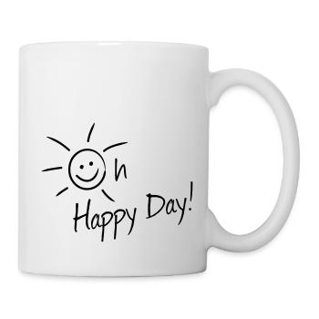 Oh Happy Day - Tasse - Weiß - Rechts