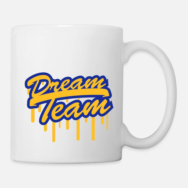 Timbre Graffiti Logo Design Dream Team Freunde peu - Mug blanc - blanc