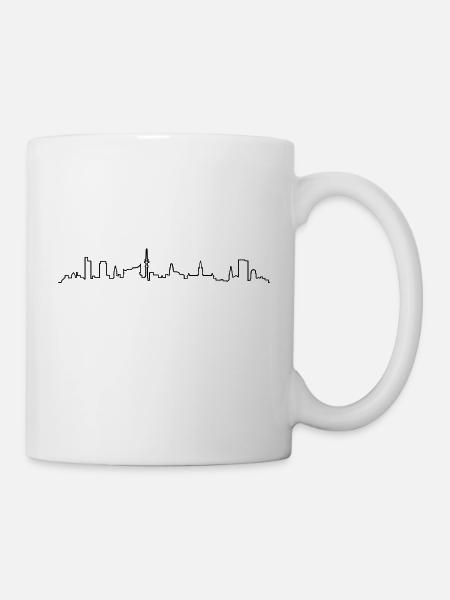 Skyline Hamburg - Tasse - Weiß