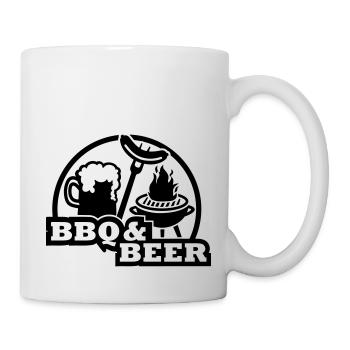 BBQ Beer - Tasse - Weiß - Rechts
