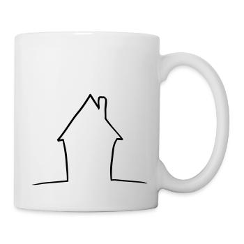 Linien Haus - Tasse - Weiß - Rechts