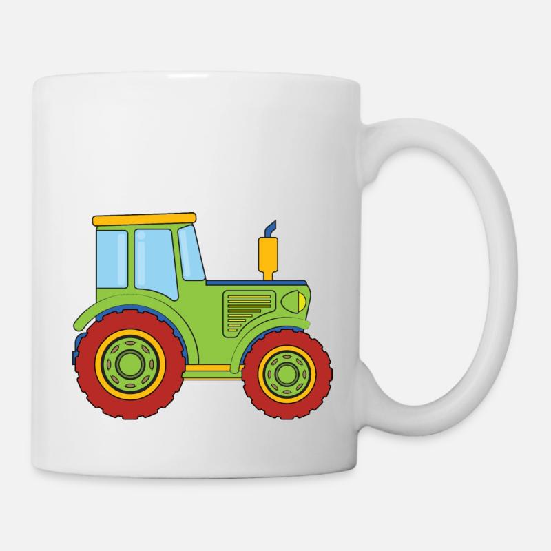 Tracteur enfants cadeau - Mug blanc - blanc