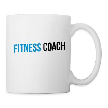 fitness coach blue and black - Mug - white - Right