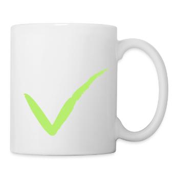 Pinselstrich Haken - Tasse - Weiß - Rechts