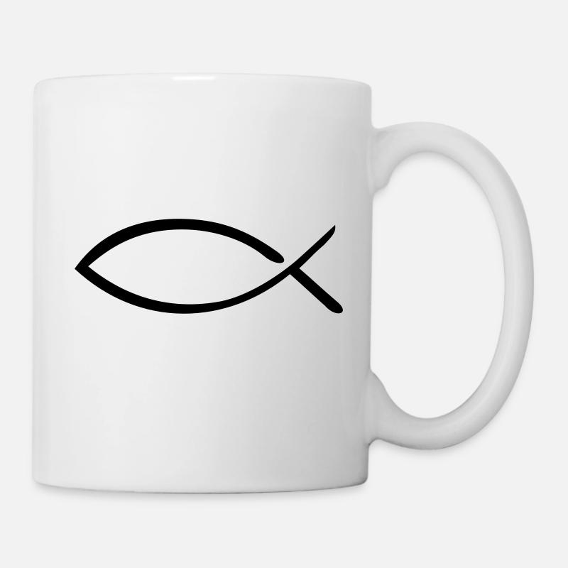 Jesus Fisch - Tasse - Weiß