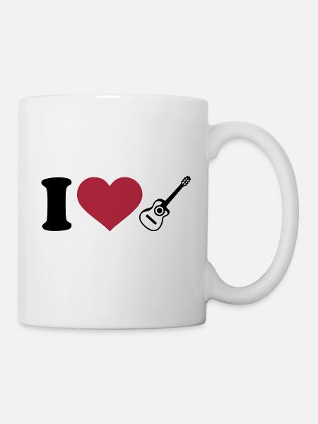 Gitarre - Tasse - Weiß