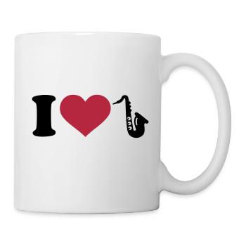 I love Saxophone - Mug - white - Right
