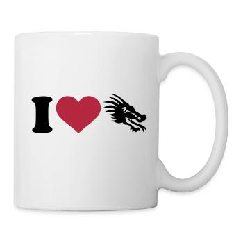 I love dragons - Mug - white - Right