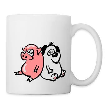 Schweinehund 3 - Tasse - Weiß - Rechts