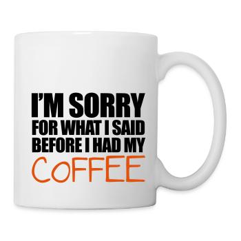 Coffee - Tasse - Weiß - Rechts
