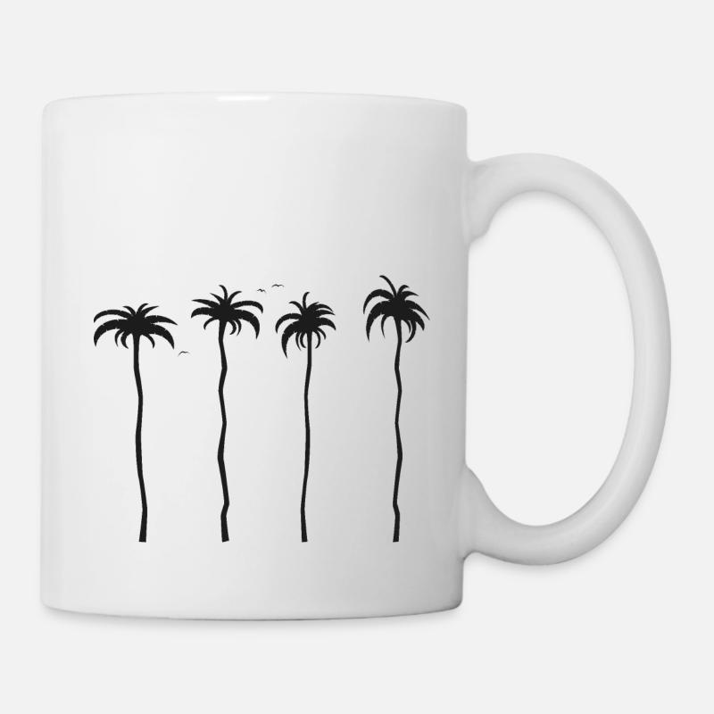 tropical palm trees - Mug - white