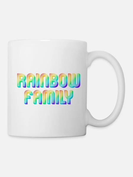 Rainbow family schwul LGBT queer - Mug blanc - blanc