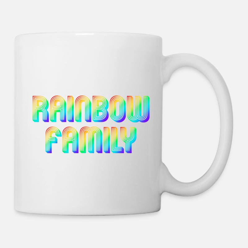 Rainbow family schwul LGBT queer - Mug blanc - blanc