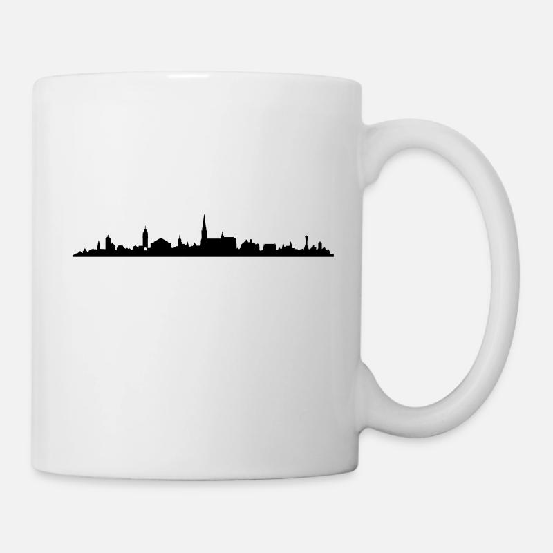 Skyline Freiburg - Tasse - Weiß