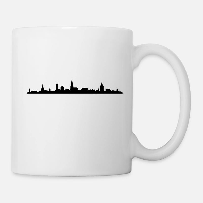 Skyline Rostock - Tasse - Weiß