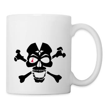 skull skull bone ermine eye - Mug - white - Right